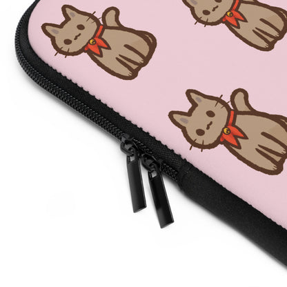 Baby Pink Kitty Kat Laptop Sleeve