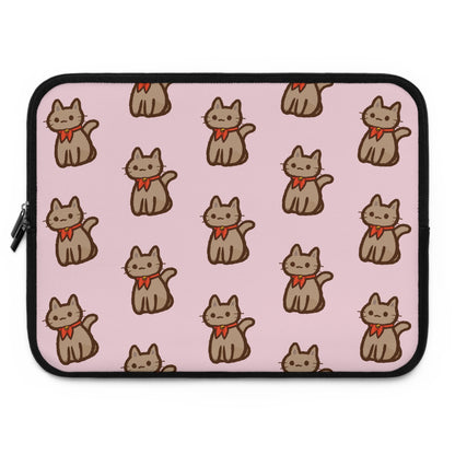 Baby Pink Kitty Kat Laptop Sleeve