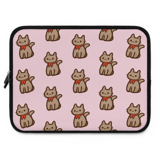 Baby Pink Kitty Kat Laptop Sleeve