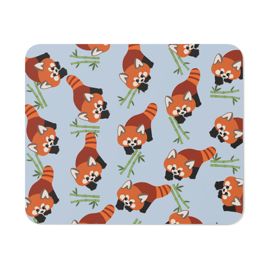 Baby Blue Red Panda Mouse Pad