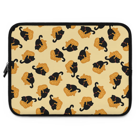 Butter Black Cat Taiyaki Laptop Sleeve
