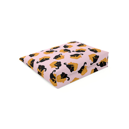 Baby Pink Black Cat Taiyaki Cosmetic Bag