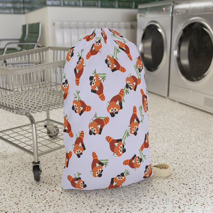 Lavender Red Panda Drawstring Bag