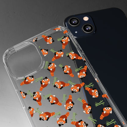 Red Panda Clear Phone Case
