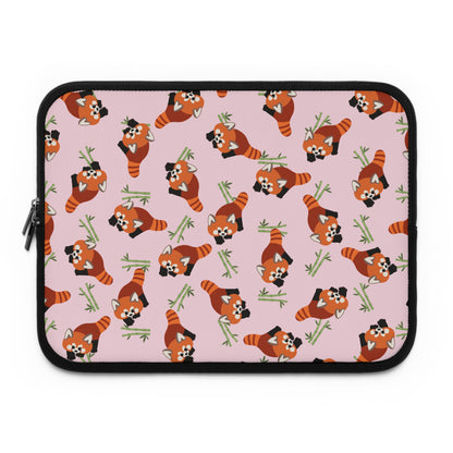 Baby Pink Red Panda Laptop Sleeve