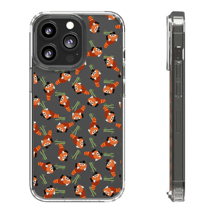 Red Panda Clear Phone Case