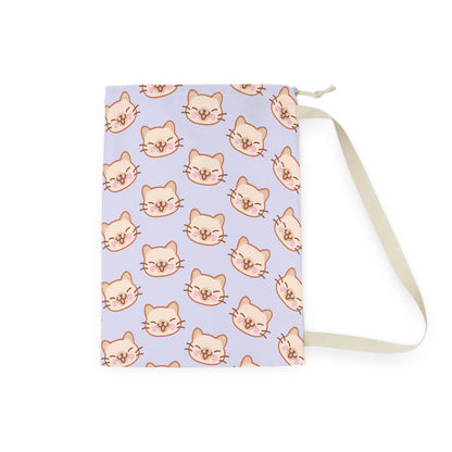 Lavender Kitty Kat Drawstring Bag