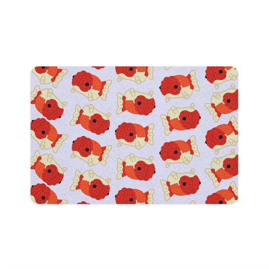 Lavender Chubby Goldfish Pet Food Mat