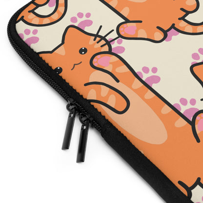 Orange Cat Laptop Sleeve