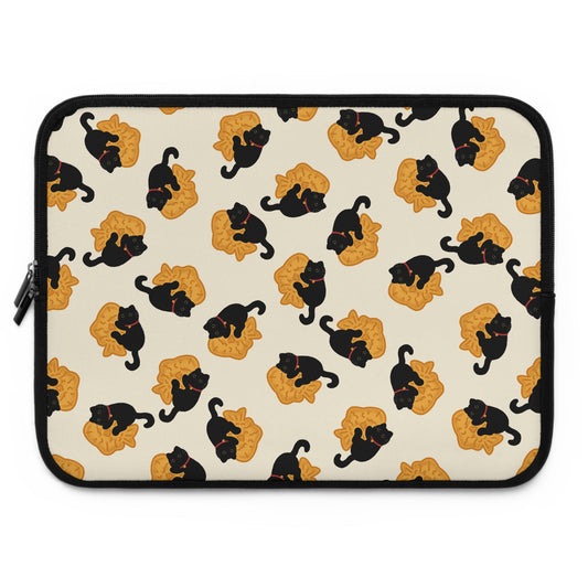 Black Cat Taiyaki Laptop Sleeve