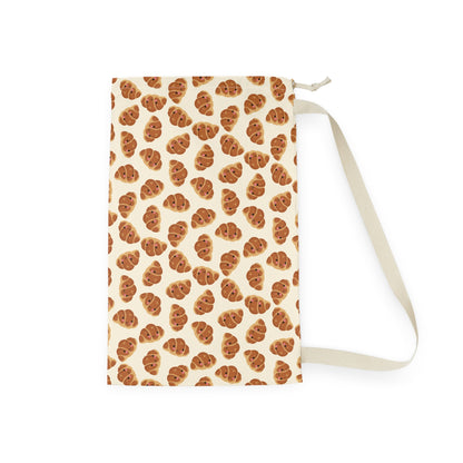Blushing Croissant Drawstring Bag