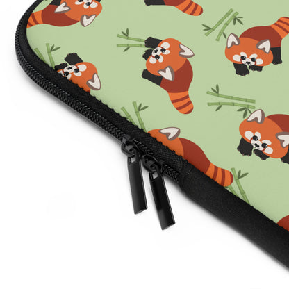 Matcha Green Red Panda Laptop Sleeve
