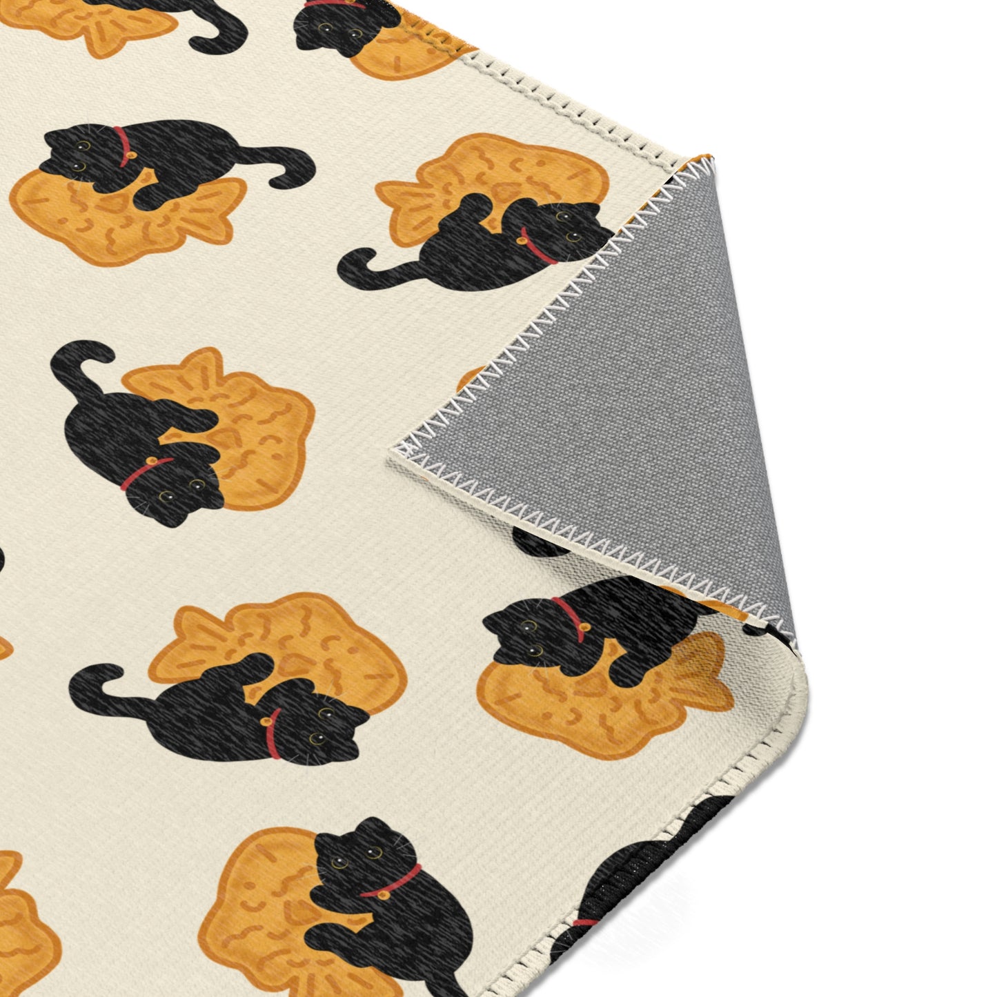 Black Cat Taiyaki Rug