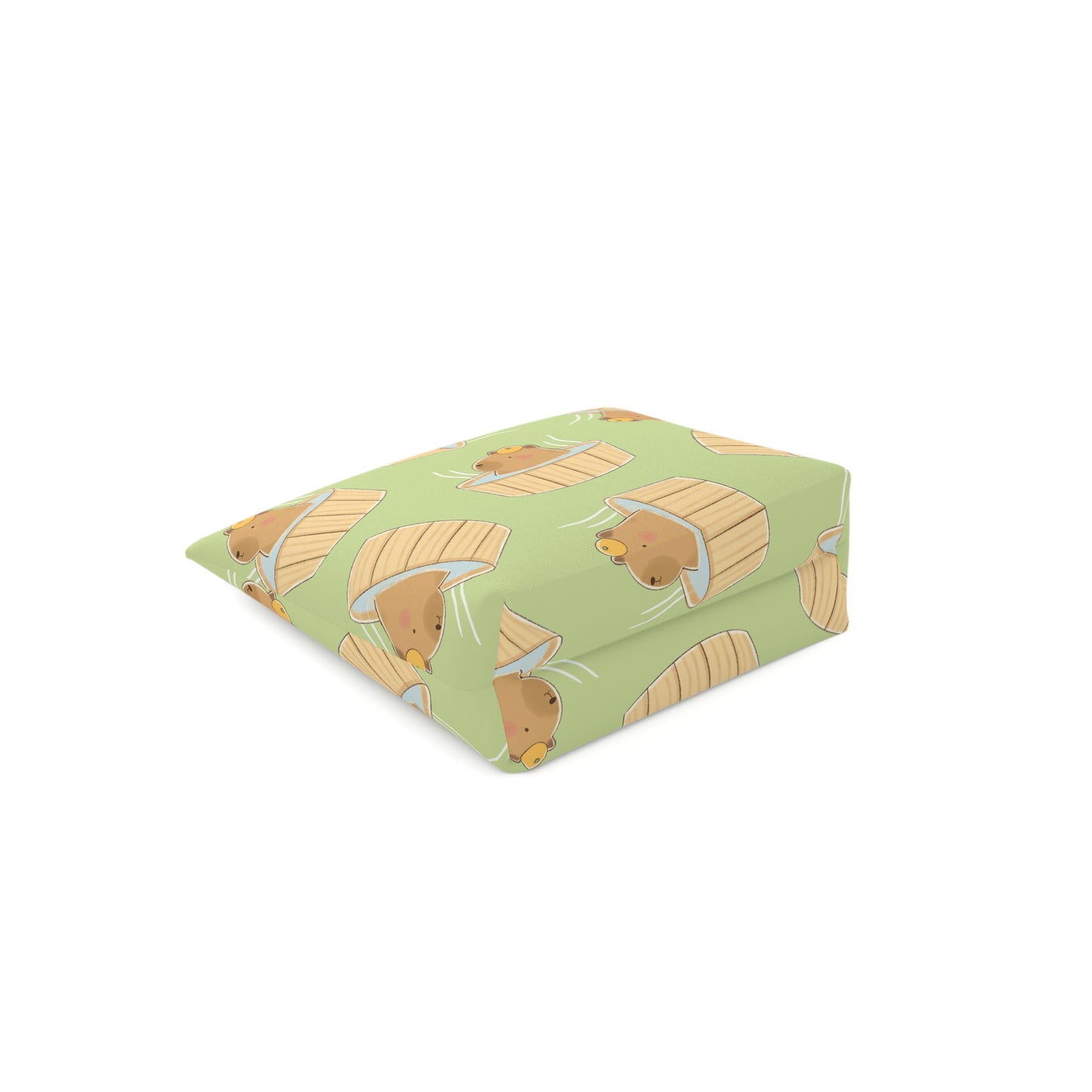 Matcha Green Capybara Bath Cosmetic Bag