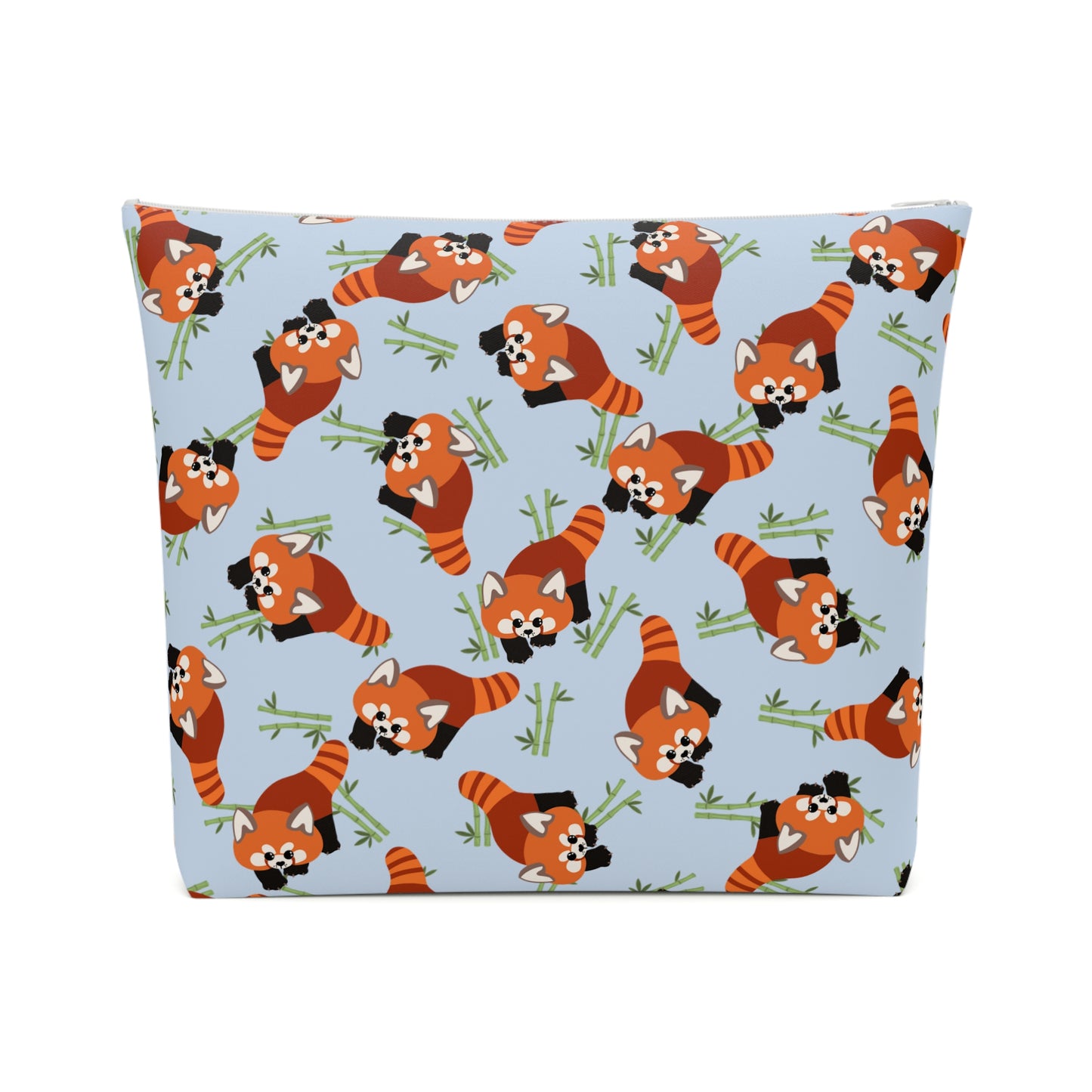 Baby Blue Red Panda Cosmetic Bag