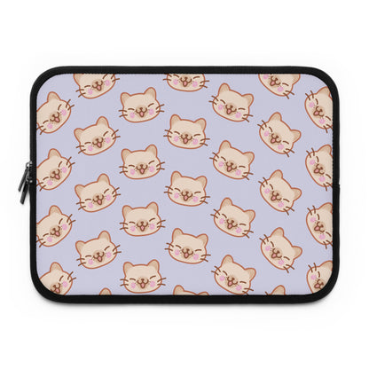 Lavender Kitty Kat Laptop Sleeve