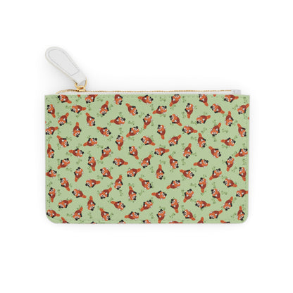 Matcha Green Red Panda Purse