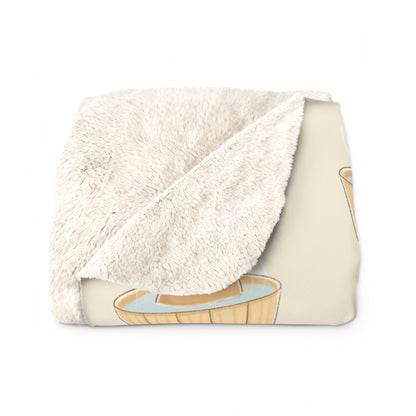 Capybara Bath Cozy Fleece Blanket