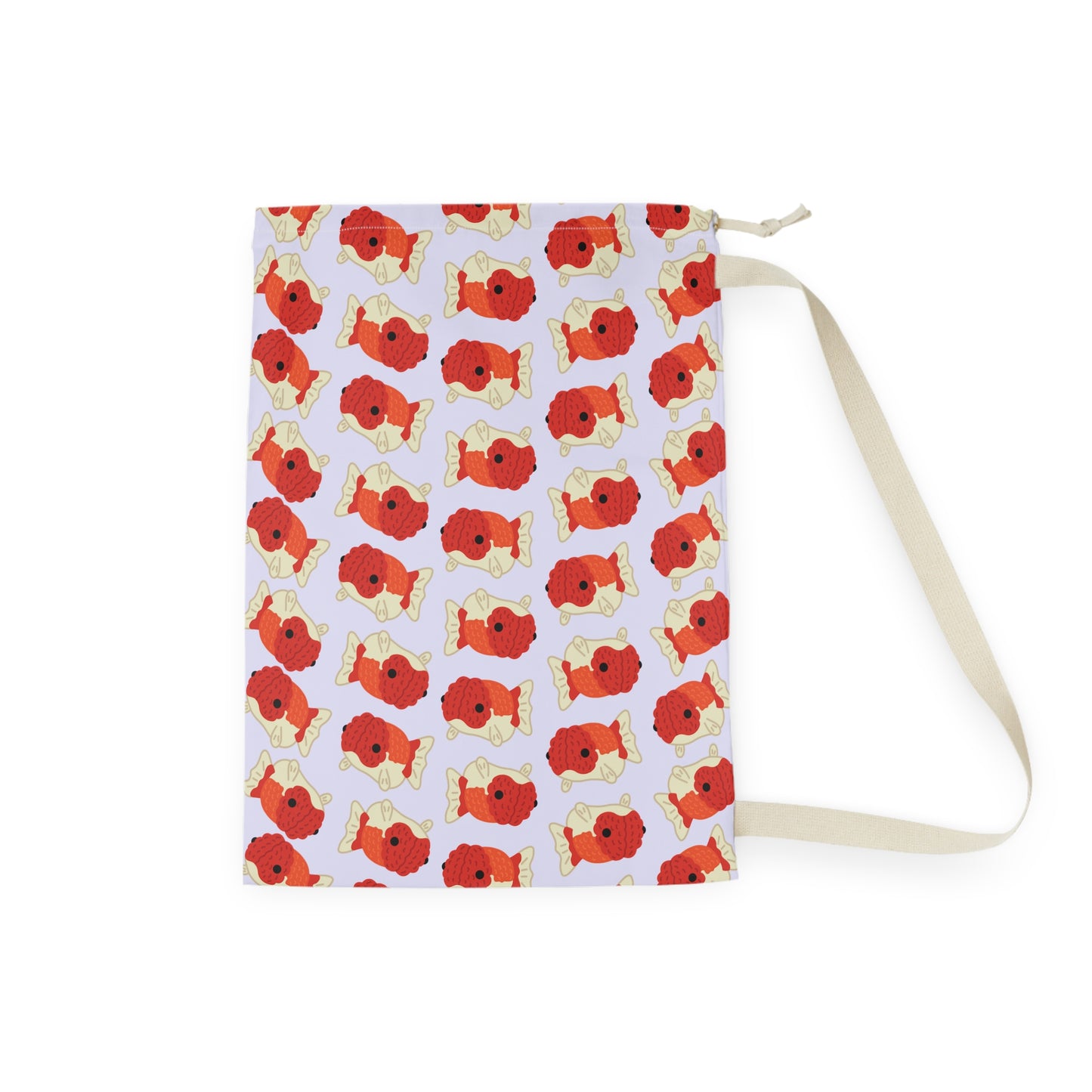Lavender Chubby Goldfish Drawstring Bag