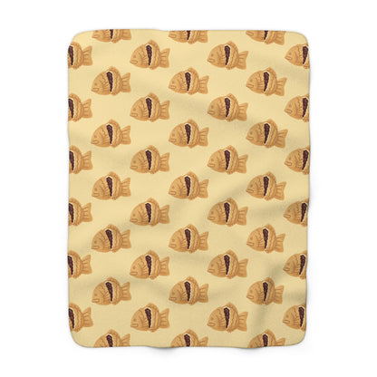 Butter Taiyaki Cozy Fleece Blanket