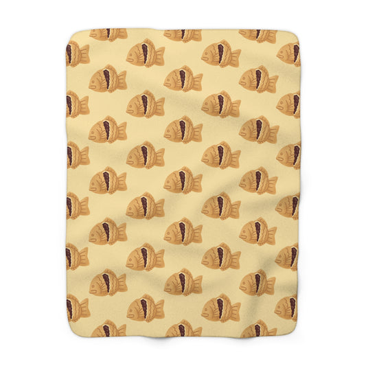 Butter Taiyaki Cozy Fleece Blanket