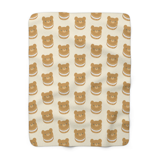 Bear Cookie Cozy Fleece Blanket