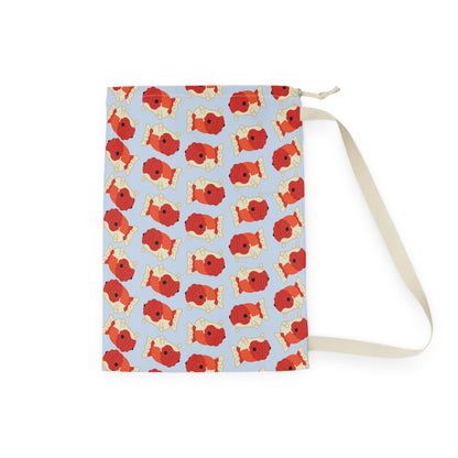 Baby Blue Chubby Goldfish Drawstring Bag