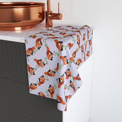Lavender Red Panda Hand Towel