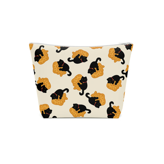Black Cat Taiyaki Cosmetic Bag