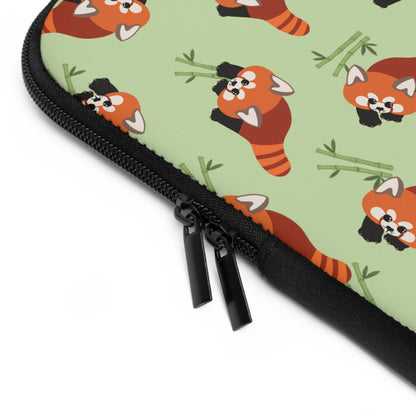 Matcha Green Red Panda Laptop Sleeve