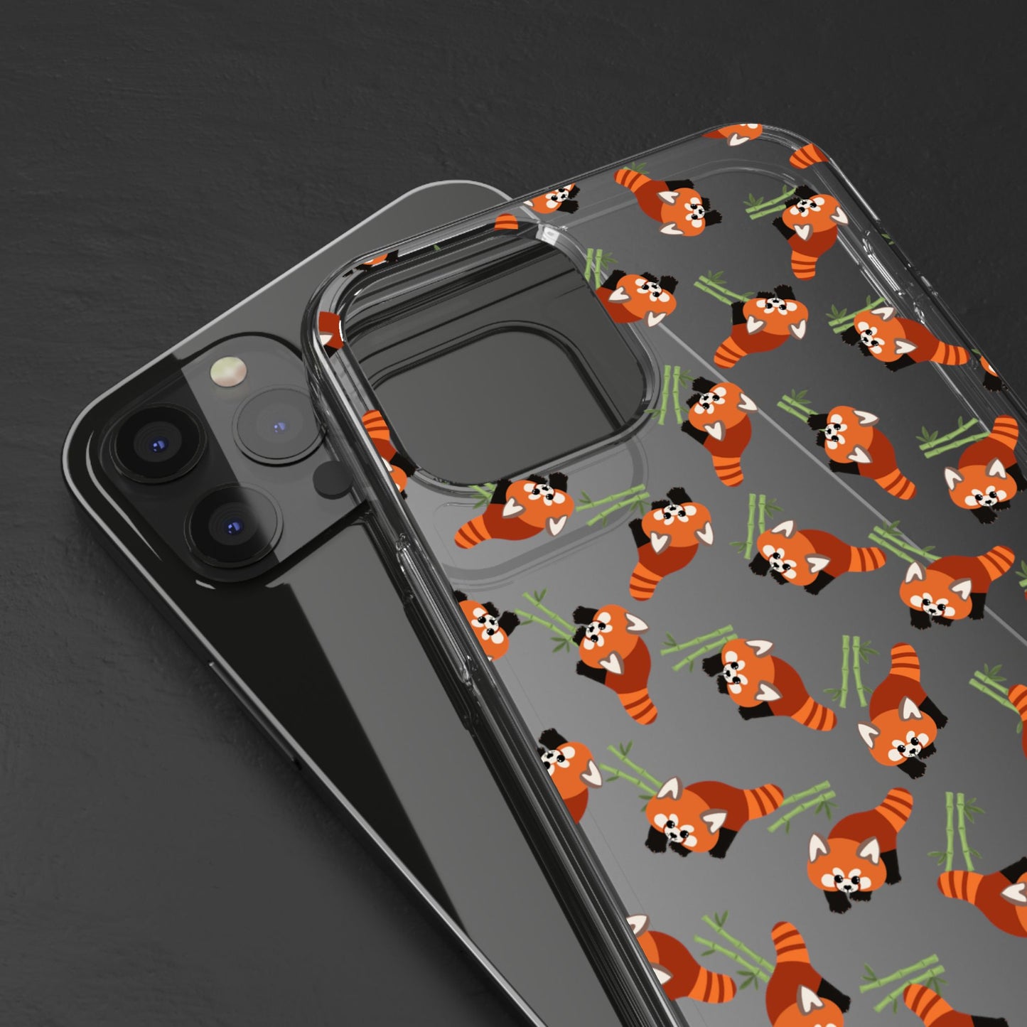 Red Panda Clear Phone Case