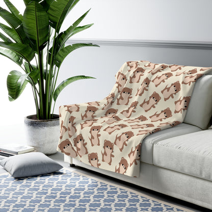 Otter Cozy Fleece Blanket