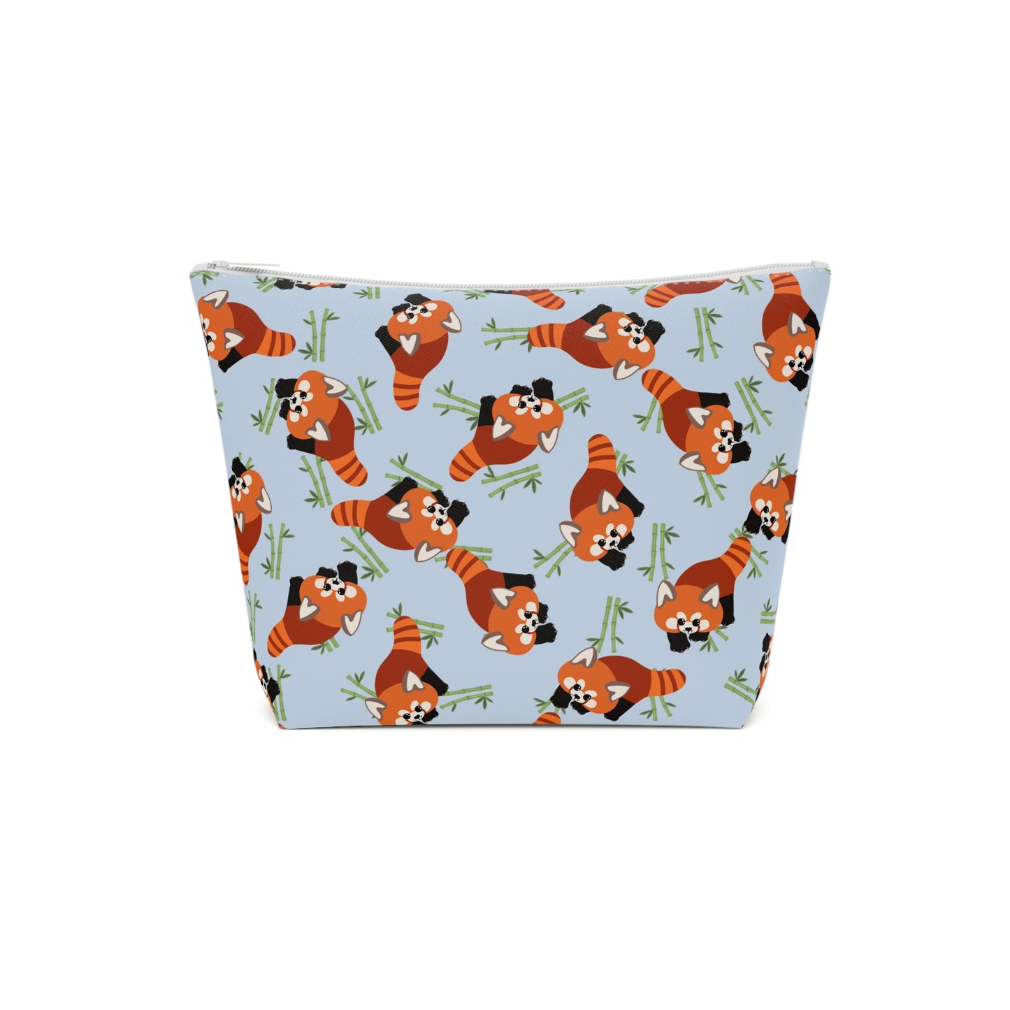 Baby Blue Red Panda Cosmetic Bag