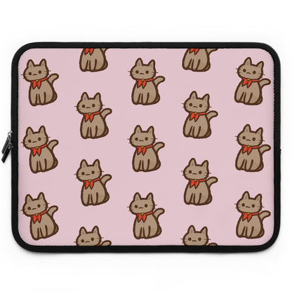 Baby Pink Kitty Kat Laptop Sleeve
