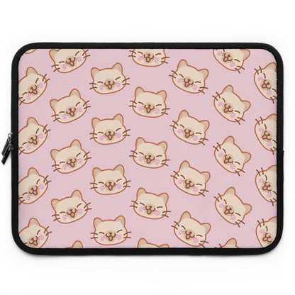 Baby Pink Kitty Kat Laptop Sleeve