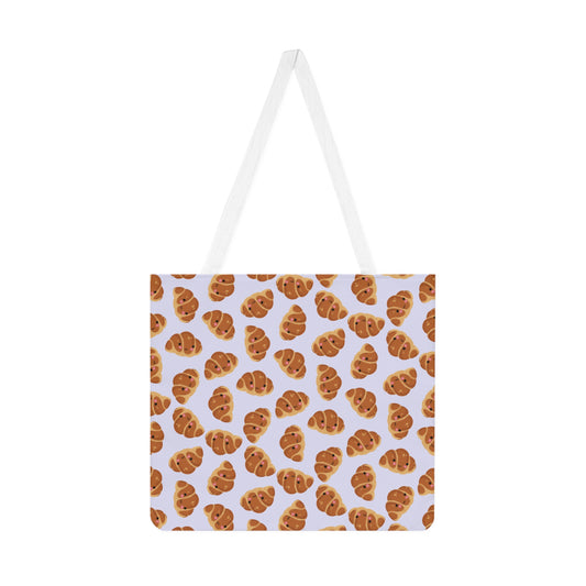 Lavender Blushing Croissant Tote Bag