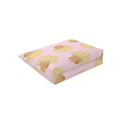 Baby Pink Capybara Bath Cosmetic Bag