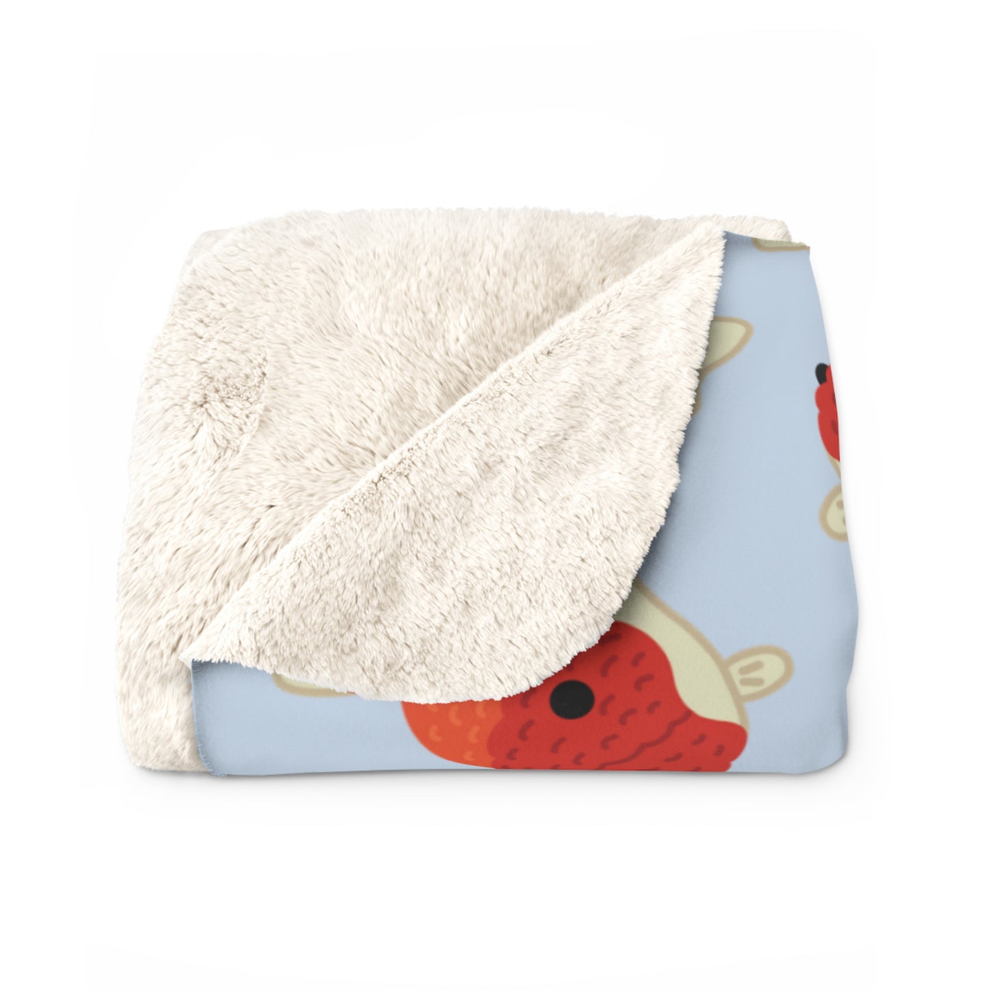 Baby Blue Chubby Goldfish Cozy Fleece Blanket