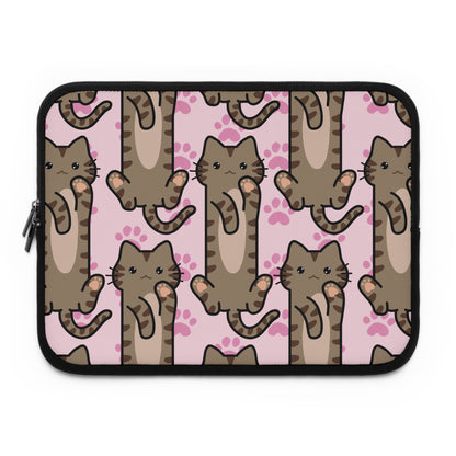 Baby Pink Tabby Cat Laptop Sleeve