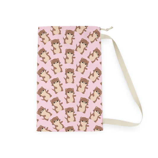 Baby Pink Otter Drawstring Bag