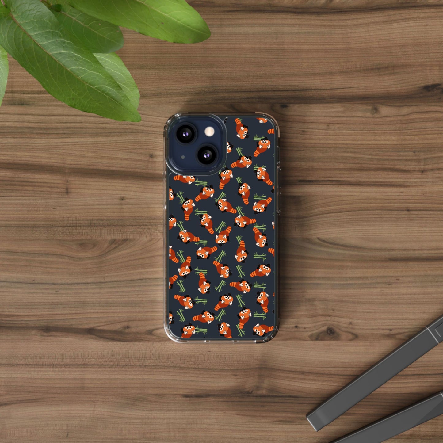 Red Panda Clear Phone Case