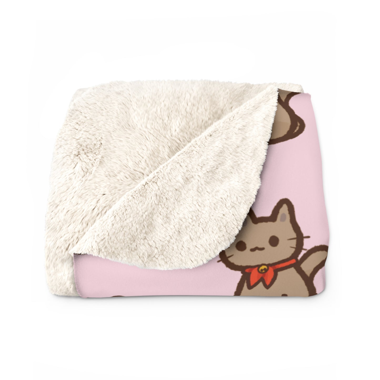 Baby Pink Kitty Kat Cozy Fleece Blanket