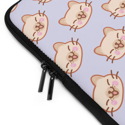 Lavender Kitty Kat Laptop Sleeve