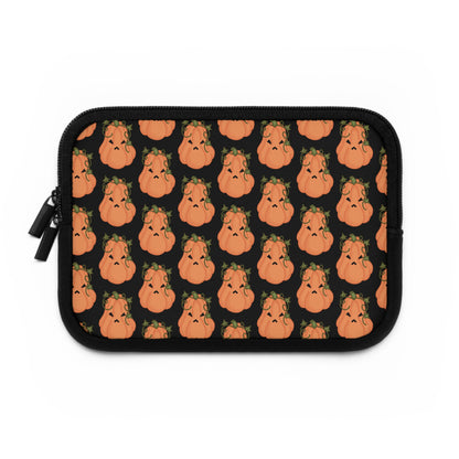 Angry Pumpkin Black Laptop Sleeve