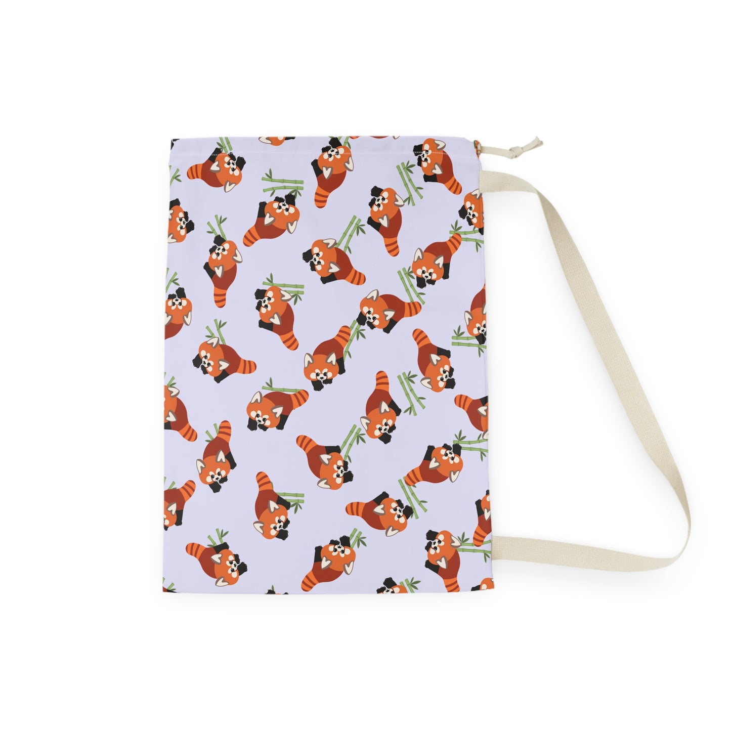 Lavender Red Panda Drawstring Bag