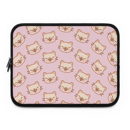Baby Pink Kitty Kat Laptop Sleeve