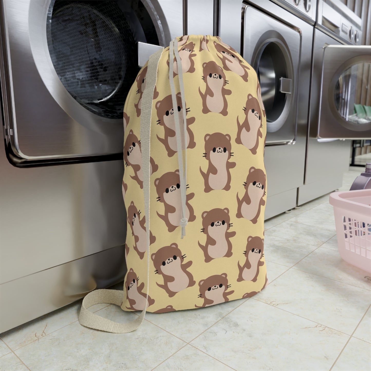 Butter Otter Drawstring Bag