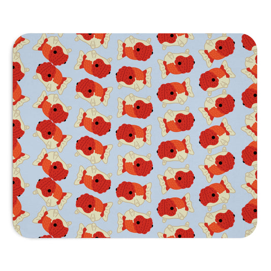 Baby Blue Chubby Goldfish Mouse Pad