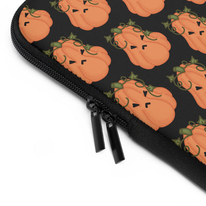 Angry Pumpkin Black Laptop Sleeve