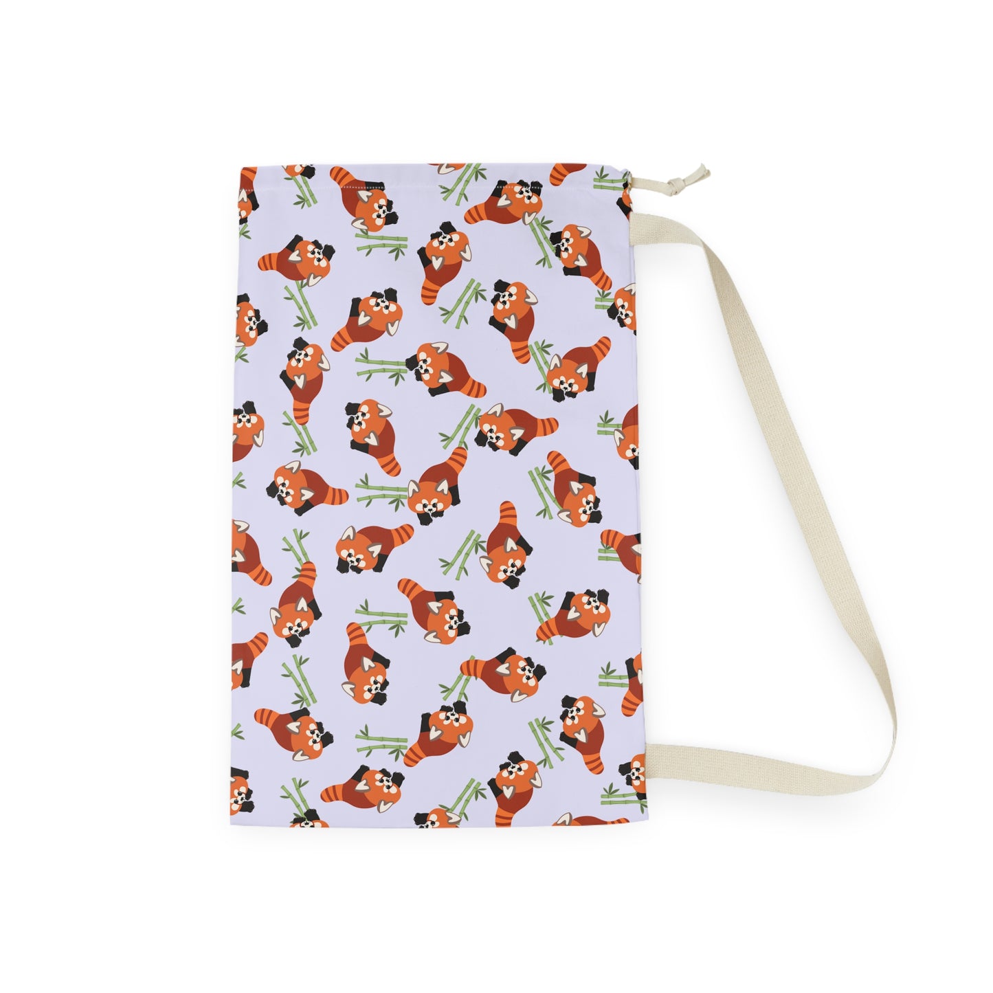 Lavender Red Panda Drawstring Bag